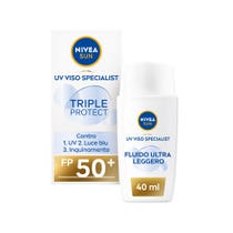 Nivea Sun Crema Viso Solare Triple Protection Fp50+ 40ml Crema Solare Viso in Fluido Ultra Leggero-12