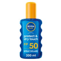 Nivea Sun Spray Solare Protect & Dry Touch Fp50 200ml Crema Solare 50 100% Trasparente Per Sportivi-8