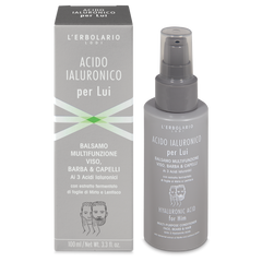 L'Erbolario Balsamo Viso Barba Capelli Acido Ialuronico Per Lui 100ml-1