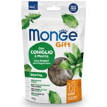 Monge Gift Dental Snack Per Gatti Adulti Coniglio e Menta 60g-1
