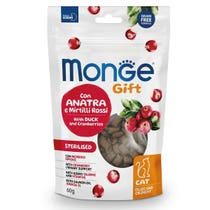 Monge Snack Gift Adult Sterilised Con Anatra E Mirtilli Rossi Filled And Crunchy 60gr-1