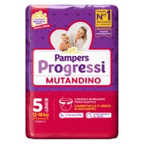 Pampers Progressi Mutandino Taglia 5 Junior (12-18 kg) 18 Pezzi