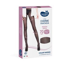 Sauber Linea Charme Fantasia Collant 70 Den Spigata Chic Nero Taglia 3