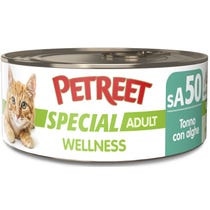Petreet Wellness Tonno Con Alghe Cibo Umido Gatto Adulto Barattolo 70g-2