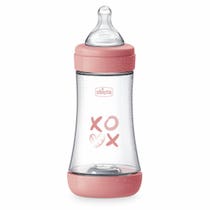 Chicco Biberon Neonato Perfect 5 Biberon Rosa Flusso Medio 240 ml 2Mesi+-0