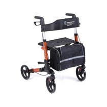 Rollator Pieghevole in Alluminio Verniciato 4 Ruote Oceano 2.0 Mopedia Colore Arancione-1