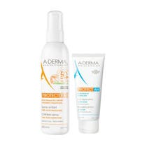 A-Derma Protect Kids Spray Bambino SPF50+ 200ml + Protect Ah Latte Doposole 100ml-1