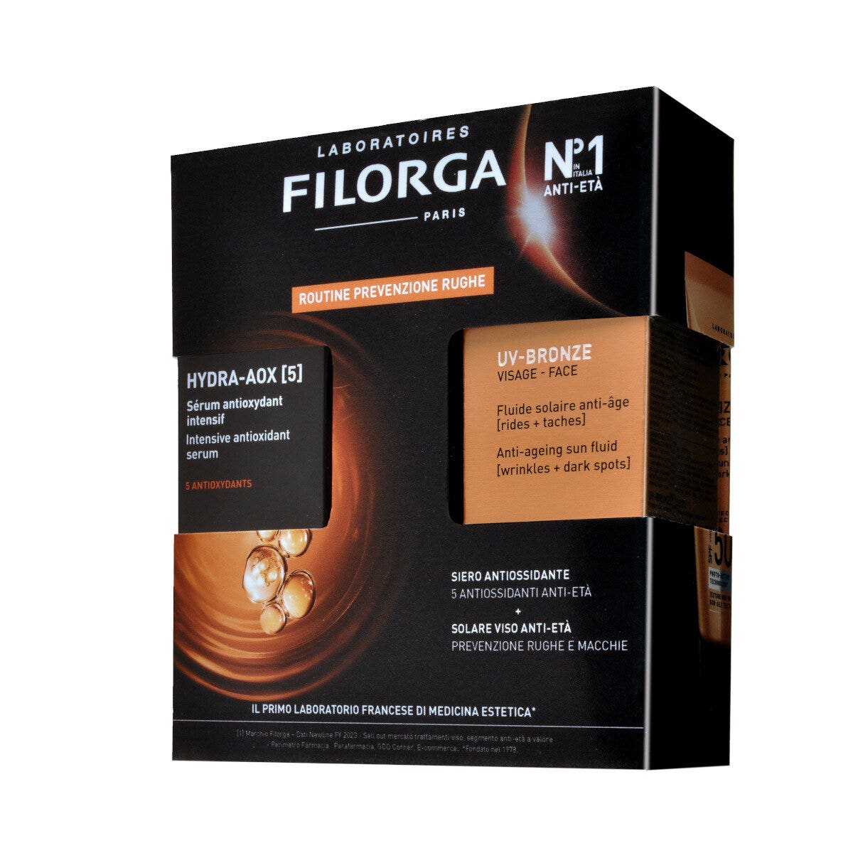 Filorga Cofanetto Duo Siero Siero Hydra-AOX[5] 30ml + Protezione Solare Viso UV-Bronze SPF50+ 40ml-1