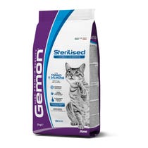 Gemon Sterilised Cat Tonno e Salmone Cibo Secco Per Gatti Adulti Sterilizzati Sacco 2Kg-2