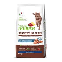 Natural Trainer No Grain Adult Trota Cibo Per Gatti 1,5kg