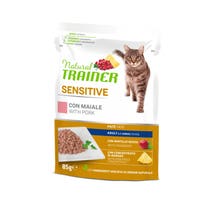 Natural Trainer Gatto Sensitive Adult con Maiale Paté 85g