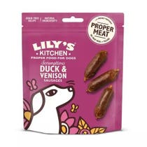 Lily's Kitchen Scrumptious Duck & Venison Sausages Snacks Dog 70g-1
