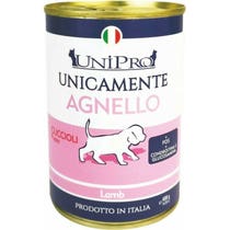 Unipro Unicamente Agnello Cibo Umido Cani Cuccioli Barattolo 400g