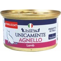 Unipro Unicamente Agnello Cibo Umido Gatti Adulti Sterilizzati Barattolo 85g-2