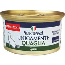 Unipro Unicamente Quaglia Cibo Umido Gatti Adulti Sterilizzati Barattolo 85g-1