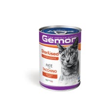 Gemon Paté Con Tacchino Cibo Umido Gatti Sterilizzati Barattolo 400 g-1