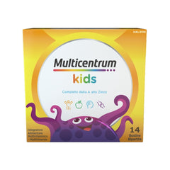 Multicentrum Baby Kids Integratore Multivitaminico Multiminerale Vitamine/Ferro/Calcio Bimbi 3Anni+ 14 Bustine-0