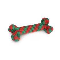 Camon Gioco Osso Natalizio in Corda Di Cotone Intrecciata Per Cani 15cm-1
