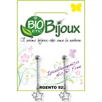 Bioetic Bijoux Orecchini Pendente Doppia Stella Argento - 1