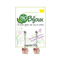 Bioetic Bijoux Orecchini Pendente Farfalla Argento - 1
