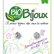 Bioetic Bijoux Orecchino Cubo 4mm Crystal - 1