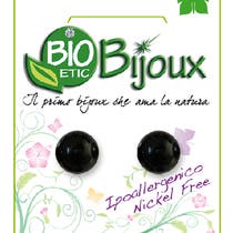 Orecchino Perla 8mm Black - 1