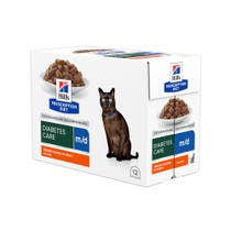 Hill's Prescription Diet M/D Alimento Per Gatti Al Pollo 12 Bustine-3