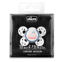 Chicco Succhietto Comfort Black E White Silicone 6-16 Mesi 1 Pezzo - 1