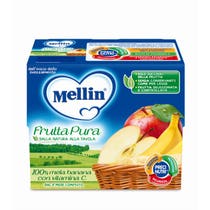 Mellin Frutta Pura Mela Banana 4x100g - 3