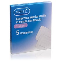 Alvita Garza Compressa Adesiva Sterile Bianco 10x6cm 5 Pezzi - 1