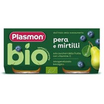 Plasmon Omogeneizzato Bio Pera Mirtilli 2x80g 6Mesi+-1