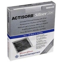 Actisorb Silver 220 Medicazione In Carbone Attivo con Argento 10,5 cm x 10,5 cm10,5x10,5cm 3 Pezzi - 1