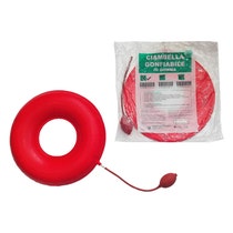Ciambella Gonfiabile Per Invalidi Gomma Rossa Con Pompa 40cm - 1