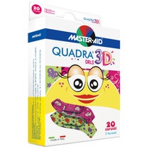 Master-Aid Cerotto Quadra 3D Girls 20 Pezzi Assortiti - 1
