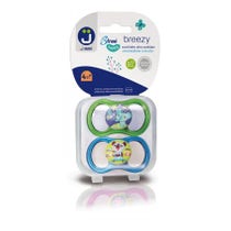 J Bimbi B Free Breezy Happy Succhietto Silicone Verde/Turchese 2 Pezzi 4 Mesi+ - 1