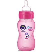 J Bimbi B Free Me Rosa Biberon Polipropilene Tettarella Silicone 260ml 0 Mesi+ - 1