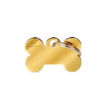 Medaglietta Per Cani E Gatti Personalizzata Osso Dorata Taglia Piccola-1