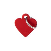 Medaglietta Per Cani E Gatti Personalizzata Cuore In Alluminio Rosso Taglia Piccola-1