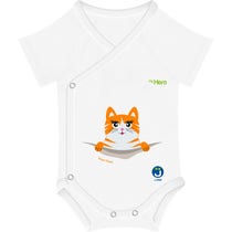 J Bimbi Body My Hero Bio Cotton 4 Season 44-62cm Sweet Pouch Gatto - 2