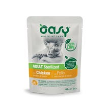 Oasy Gatto Adulto Sterilizzato Bocconcini Pollo Busta 85g-1