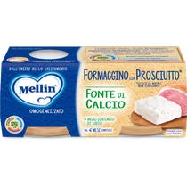 Mellin Baby Omogeneizzato Formaggio Prosciutto 4M+ 2x80g - 2