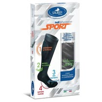 Sauber Sport Calza Unisex a Compressione Colore Grigio-verde Taglia S