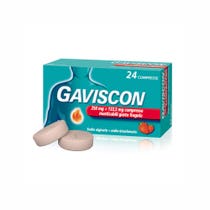 Gaviscon 24 Compresse Gusto Fragola 250+133,5mg-0
