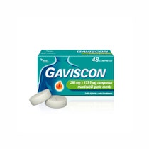 Gaviscon 250+133,5mg 48 Compresse Masticabili Gusto Menta-1